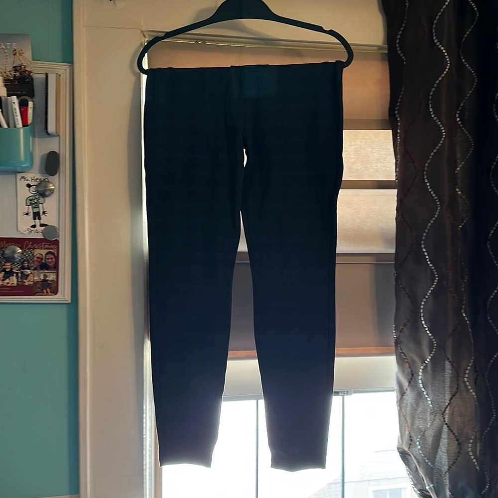 Plaid Patterned Stretchy Dress Pants